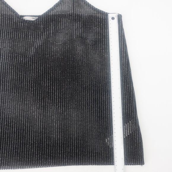 Zara Black Camisole Large Y2K 90s Minimalist Top - Picture 12 of 12